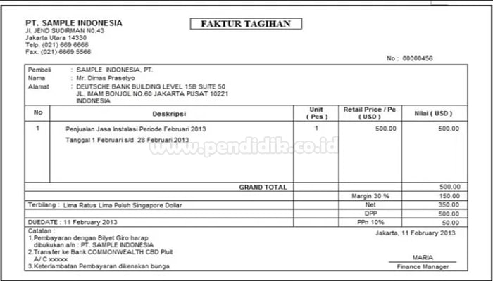 Pengertian Faktur, Jenis, Fungsi & Contohnya (Lengkap)